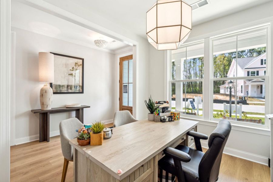 Furnished interior view inside a new home in Sweetgrass Station, Summerville (Image 15). Furnished interior view inside a new home in Sweetgrass Station, Summerville (Image 15).