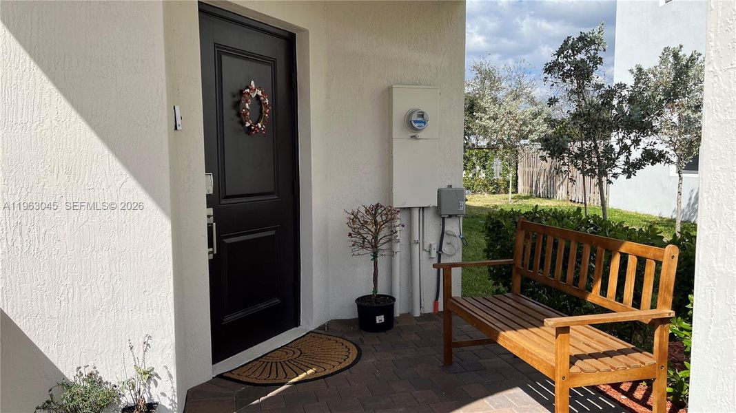 Exterior details and patio area of a home in , Miami (Image 30). Exterior details and patio area of a home in , Miami (Image 30).