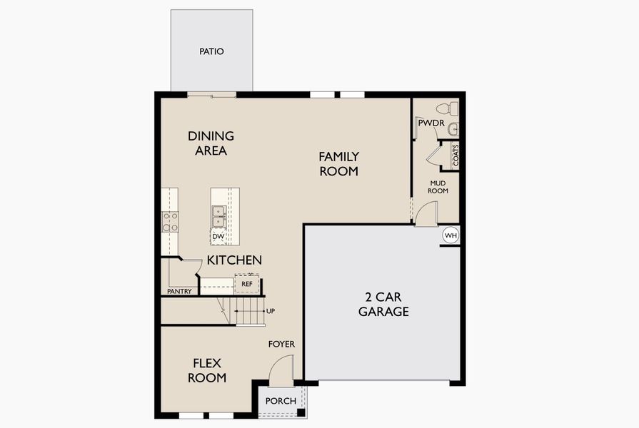 2D floor plan layout for the Solstice by Starlight Homes in Brookshire at Legacy Hills, Celina, TX (Image 3).