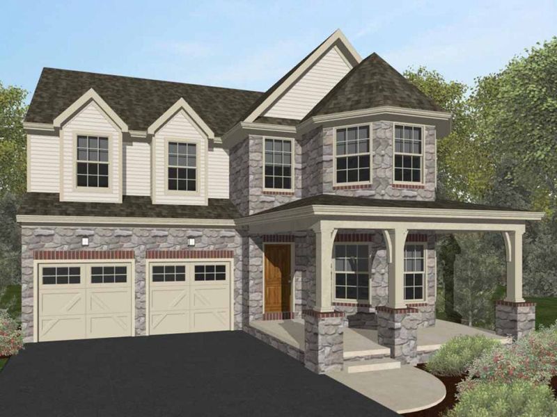 Representative exterior photo of a completed home built from the Manchester by Keystone Custom Homes in Preserve at Mayes Meadow, Cornelius, NC (Image 14).