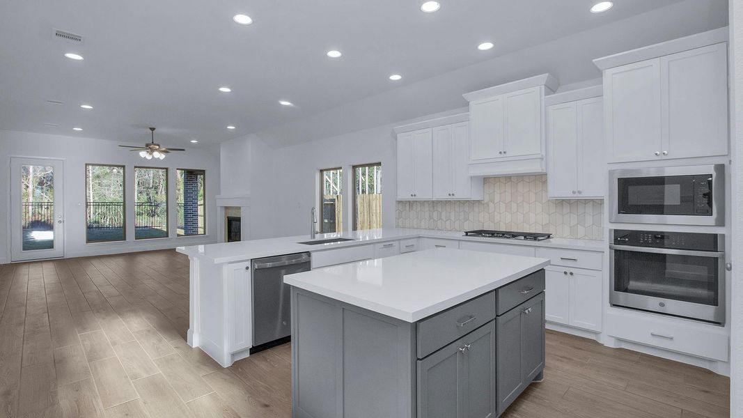 Furnished interior view inside a new home in Grand Central Park, Conroe (Image 11).