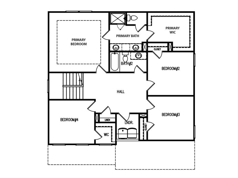2D floor plan layout for the The Preston by My Home Communities in Red Bird Manor, Jefferson, GA (Image 4).