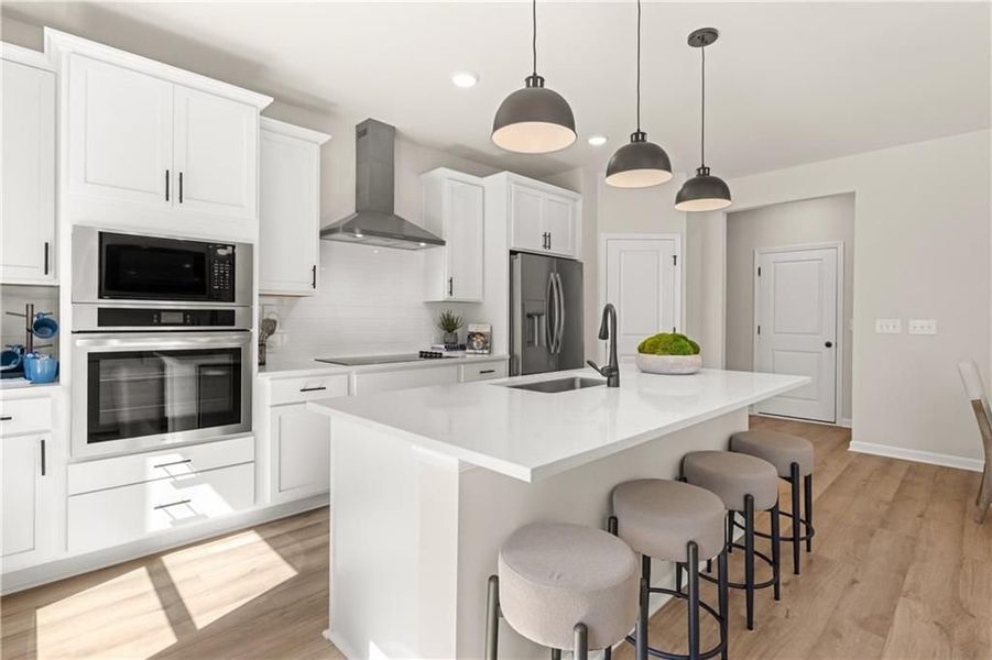 Furnished interior view inside a new home in The Bluffs, Canton (Image 12).