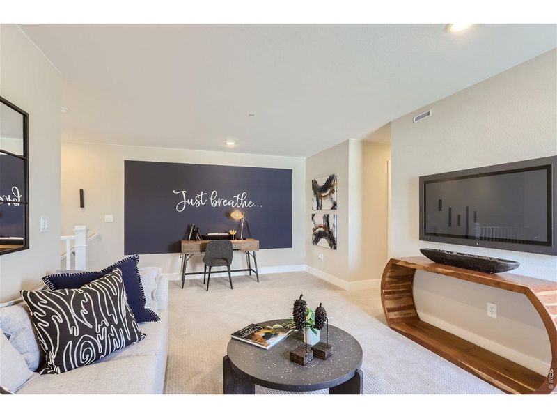 Furnished interior view inside a new home in Mountain Brook, Longmont (Image 27). Furnished interior view inside a new home in Mountain Brook, Longmont (Image 27).