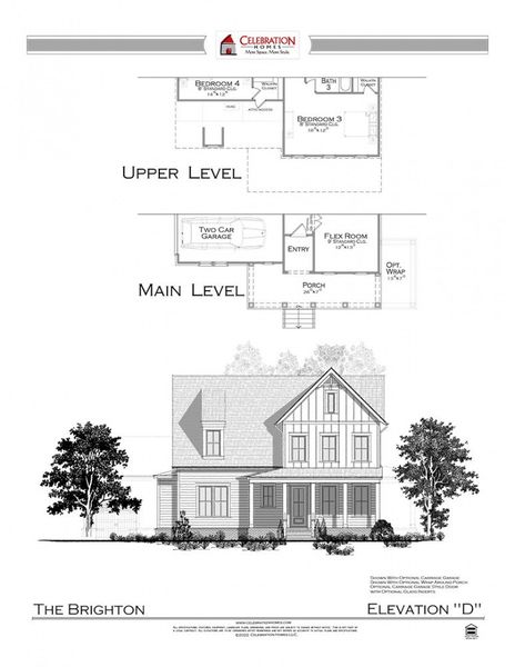 Representative rendering of the exterior for the Brighton by Celebration Homes (Image 4). Representative rendering of the exterior for the Brighton by Celebration Homes (Image 4).