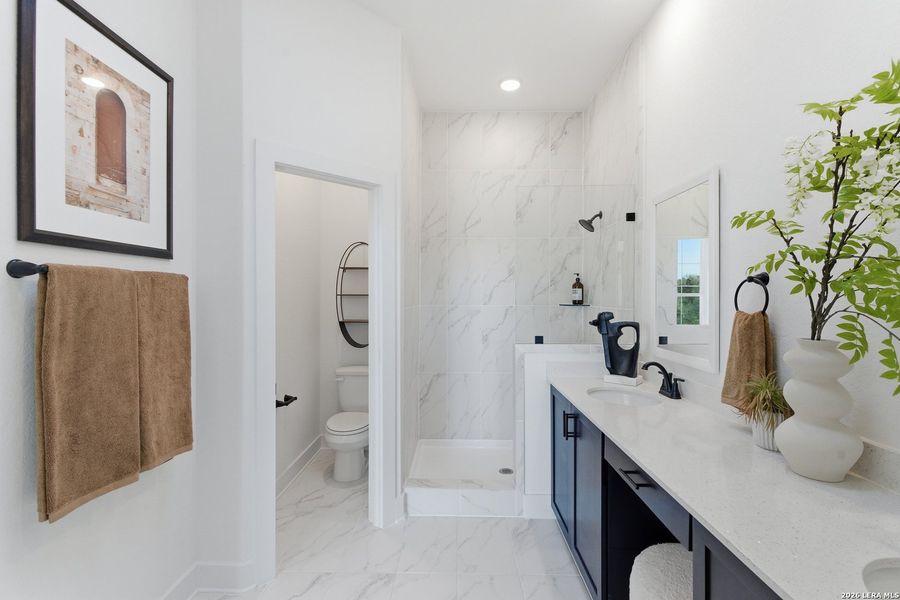 Furnished interior view inside a new home in Centero at Stone Oak, San Antonio (Image 9).