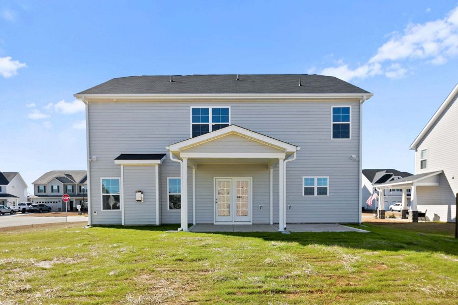 Covered Porch Option with Grill Patio and Double Door