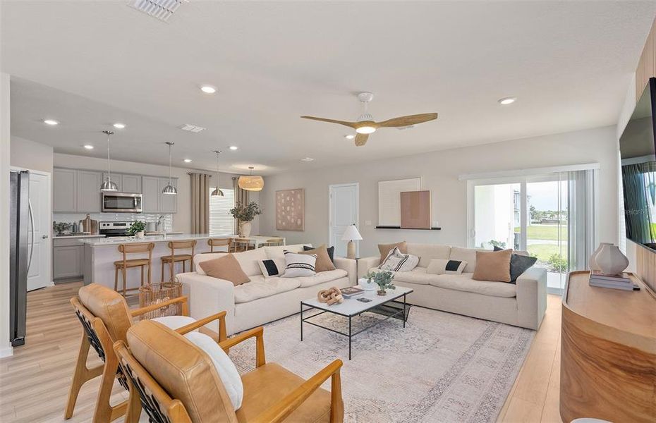 Furnished interior view inside a new home in The Landings at Live Oak Lake, St. Cloud (Image 10).