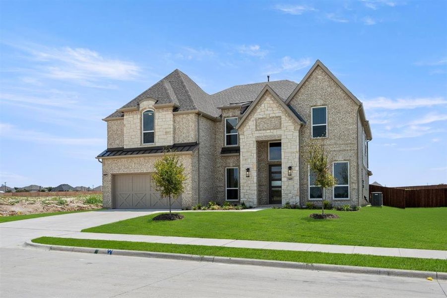 Front exterior of a new home in Shady Valley Estates, Midlothian, TX, highlighting curb appeal (Image 21). Front exterior of a new home in Shady Valley Estates, Midlothian, TX, highlighting curb appeal (Image 21).