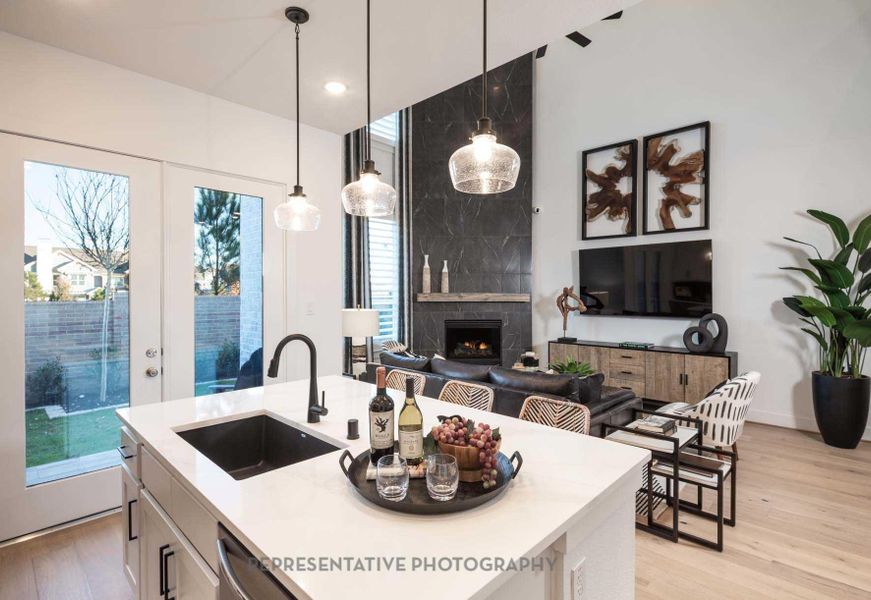 Furnished interior view inside a new home in Bridgeland Central: The Cottages, Cypress (Image 26).