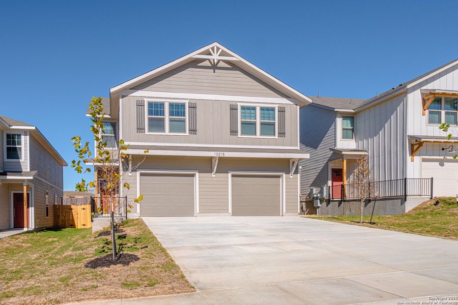 Front exterior of a new home in , San Antonio, TX, highlighting curb appeal (Image 2). Front exterior of a new home in , San Antonio, TX, highlighting curb appeal (Image 2).