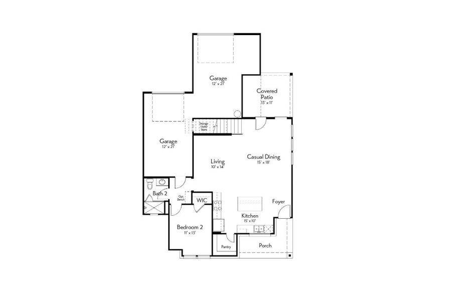 2D floor plan layout for the Aransas by Autograph Homes in Indigo, Richmond, TX (Image 3).