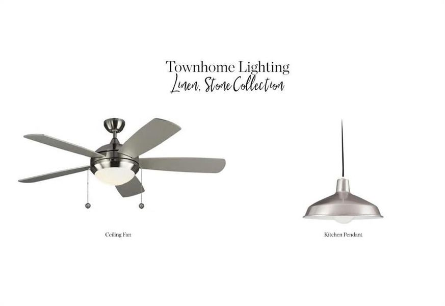 The Warm Stone Collection - Ceiling fans and kitchen pendants