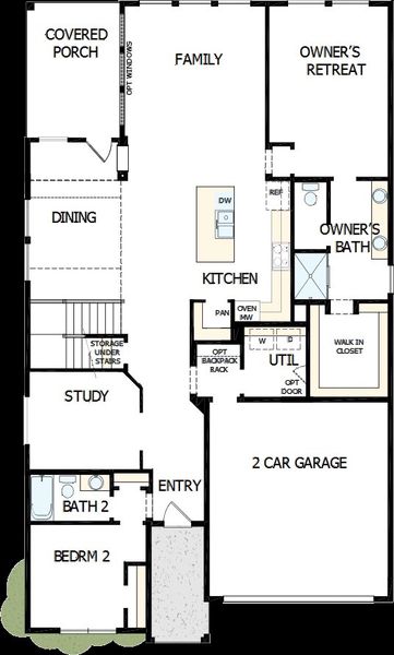 2D floor plan layout of this home in Treeline, Justin, TX (Image 5).