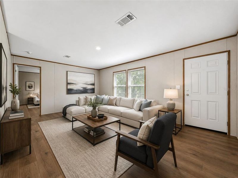 Furnished interior view inside a new home in , Satsuma (Image 10).