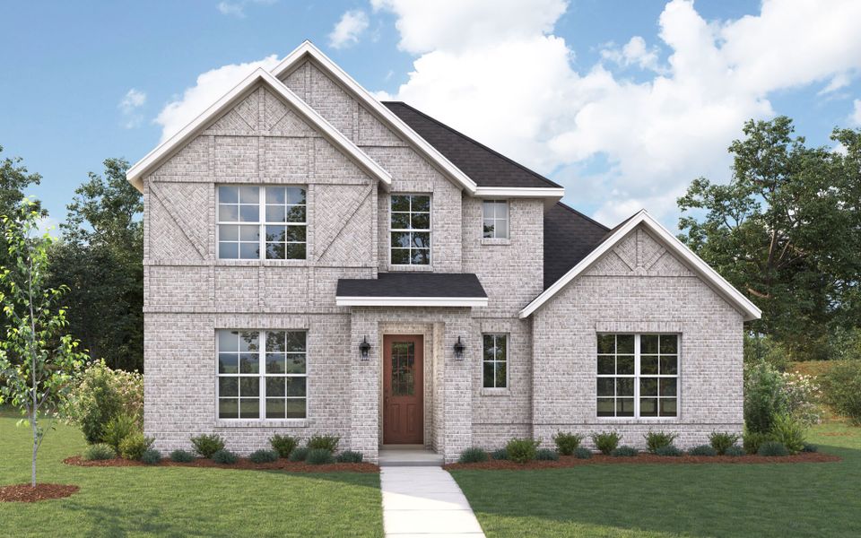 Representative exterior photo of a completed home built from the Lavon by Mattamy Homes in Bridges at Preston Crossings, Gunter, TX (Image 4).