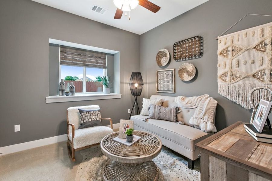 Furnished interior view inside a new home in Village At Manor Commons, Manor (Image 9).
