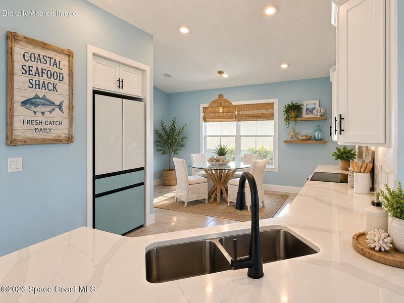 Furnished interior view inside a new home in St. John's Preserve, Palm Bay (Image 10). Furnished interior view inside a new home in St. John's Preserve, Palm Bay (Image 10).