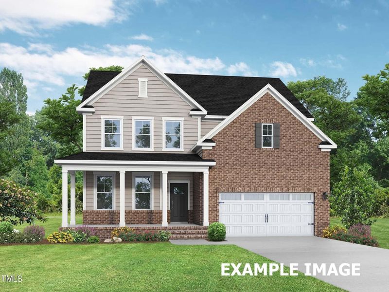 Front exterior of a new home in Glenmere, Knightdale, NC, highlighting curb appeal (Image 1). Front exterior of a new home in Glenmere, Knightdale, NC, highlighting curb appeal (Image 1).