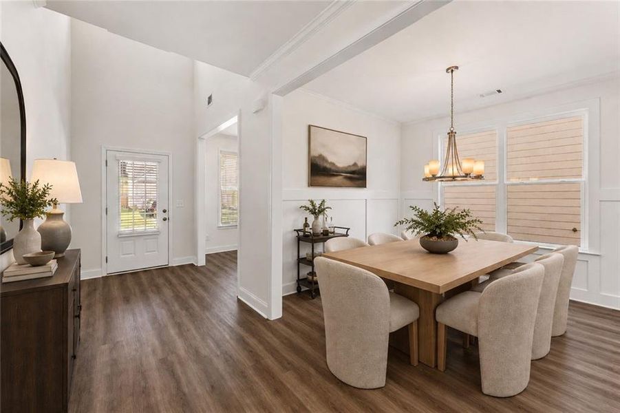 Furnished interior view inside a new home in Clark Farms, Flowery Branch (Image 14).