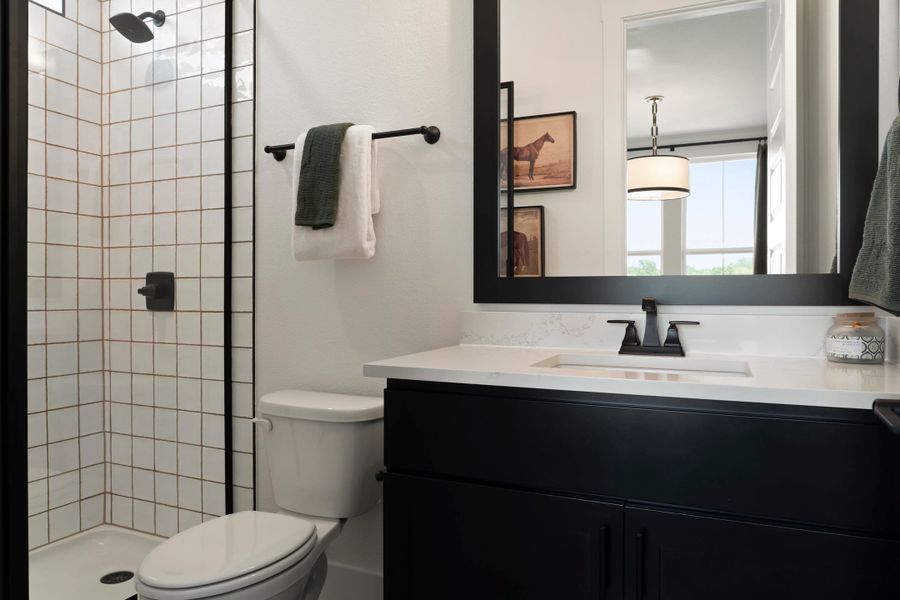 Furnished interior view inside a new home in Heritage, Dripping Springs (Image 46).