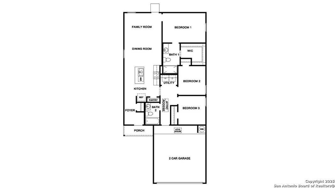 2D floor plan layout of this home in Lucero, San Antonio, TX (Image 3).