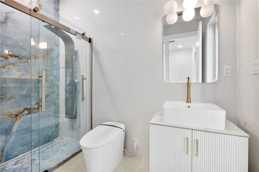 Furnished interior view inside a new home in , Surfside (Image 16).