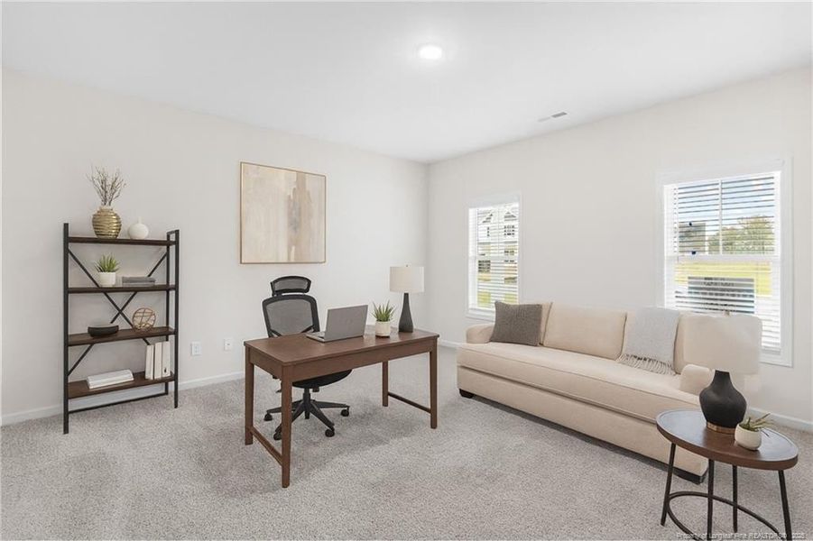 Flex Room Downstairs - virtually staged Flex Room Downstairs - virtually staged