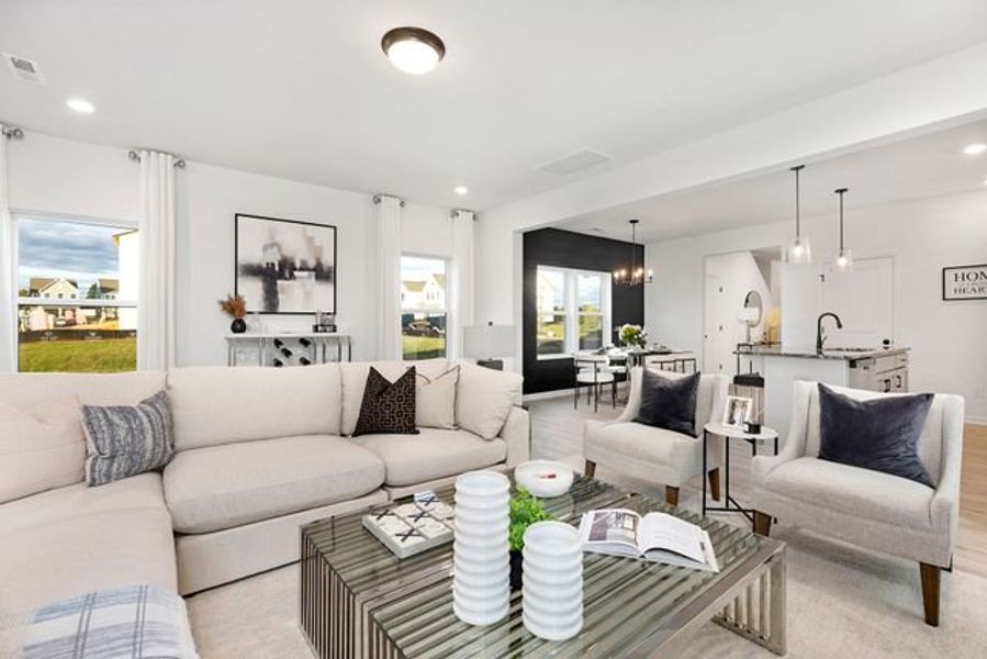 Representative furnished interior of a home built from the Seville II by True Homes in Colvin Park, Rock Hill (Image 11).