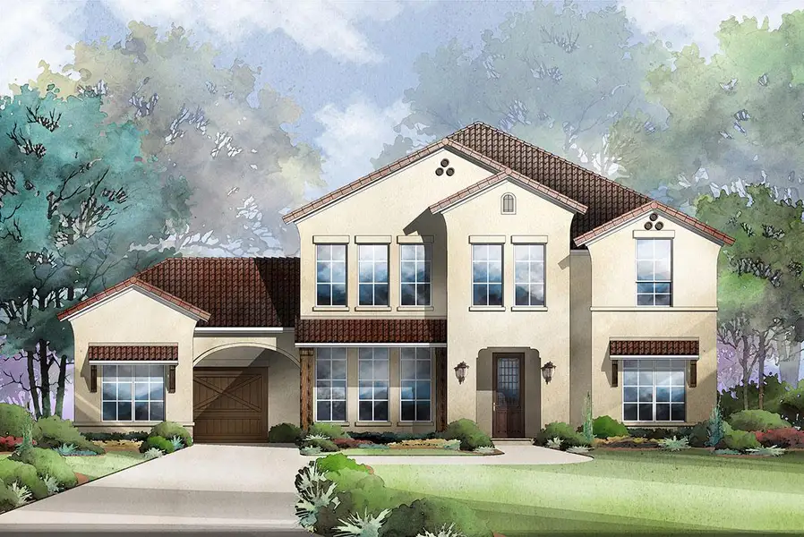 Representative exterior photo of a completed home built from the Grand Silverleaf by Grand Homes in Grand Oaks, Celina, TX (Image 21).