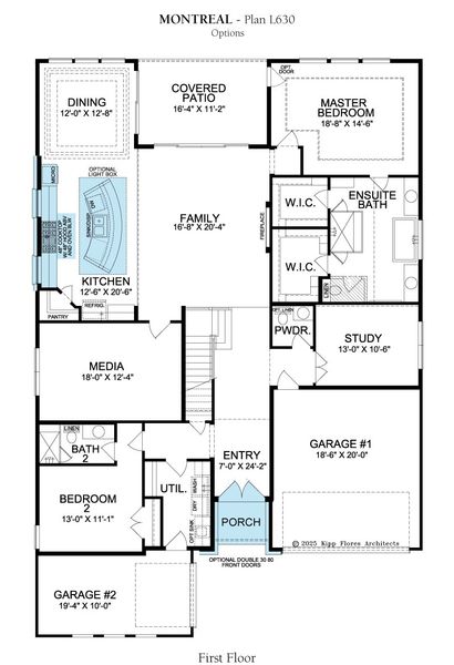 2D floor plan layout for the Hawthorne by Landon Homes in Lexington Frisco, Frisco, TX (Image 25).