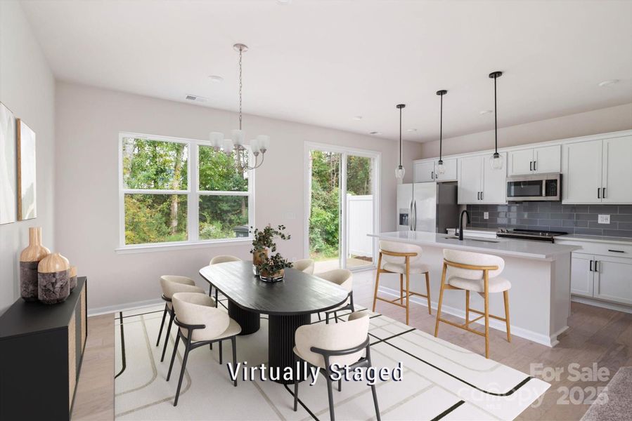Furnished interior view inside a new home in , Charlotte (Image 11).