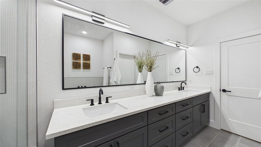 Furnished interior view inside a new home in Reynolds Landing, Houston (Image 29). Furnished interior view inside a new home in Reynolds Landing, Houston (Image 29).