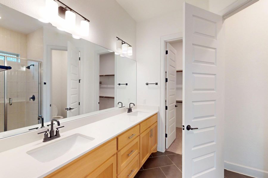 Furnished interior view inside a new home in Cascades at Onion Creek, Austin (Image 16). Furnished interior view inside a new home in Cascades at Onion Creek, Austin (Image 16).