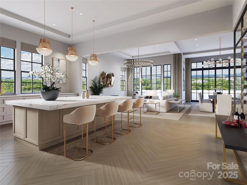 Furnished interior view inside a new home in , Charlotte (Image 6).