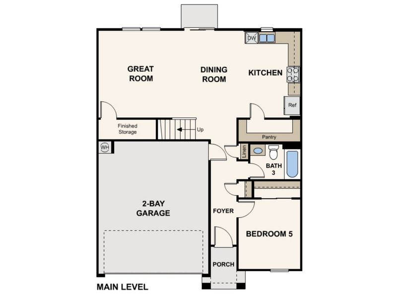 2D floor plan layout for the Lantana by Century Complete in El Rio, Mohave Valley, AZ (Image 3).