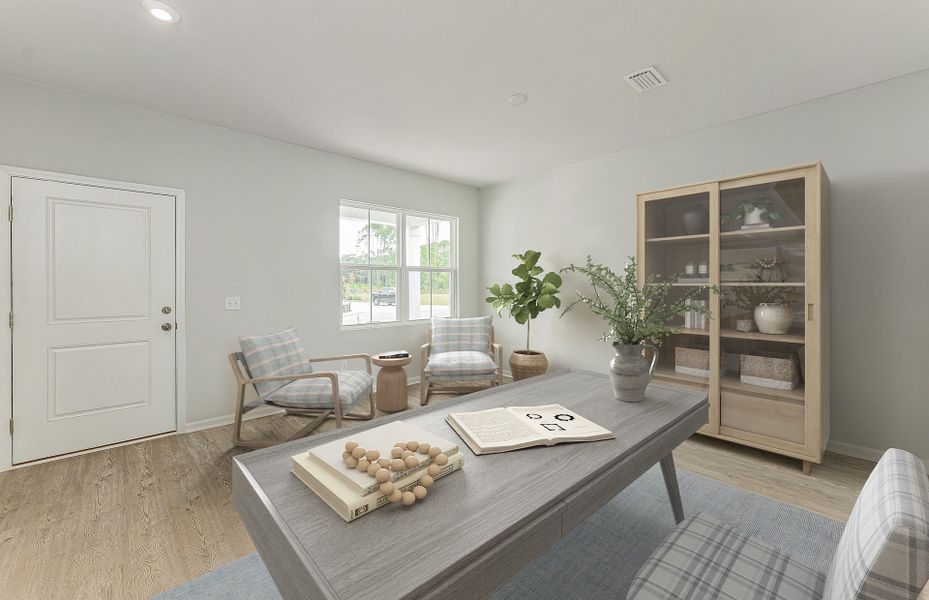 Flex space perfect for a home office or secondary