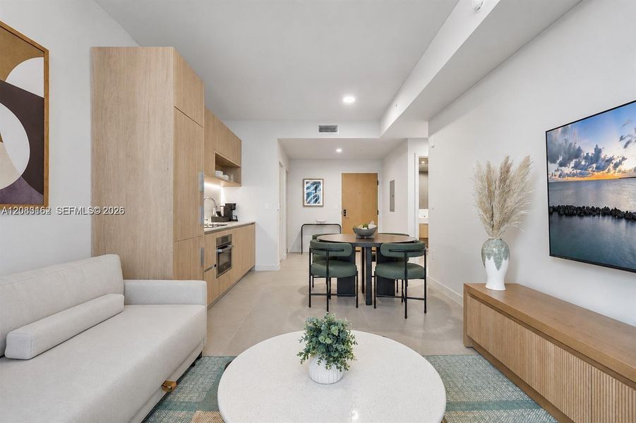Furnished interior view inside a new home in , Miami (Image 6).