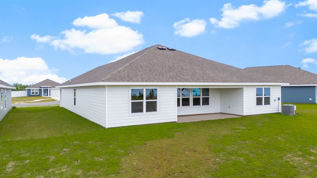 Representative exterior photo of a completed home built from the The Denton by D.R. Horton in Liberty, Panama City, FL (Image 14).
