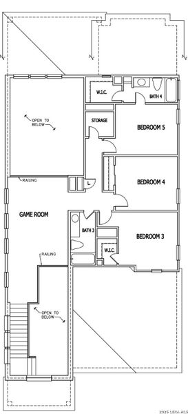 2D floor plan layout of this home in Crown Ridge Manor, San Antonio, TX (Image 3).