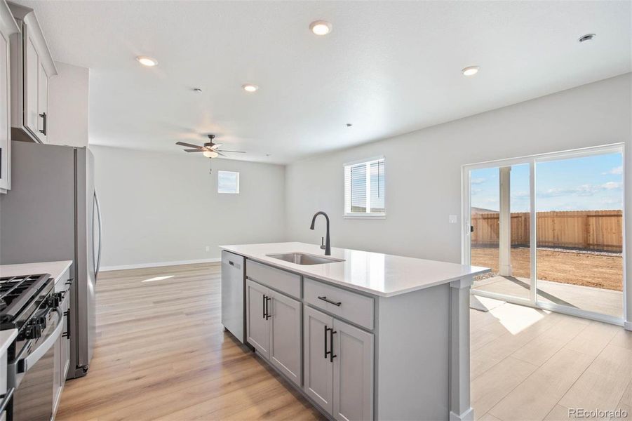 Furnished interior view inside a new home in Second Creek Farm, Commerce City (Image 4).