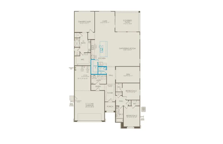 2D floor plan layout of this home in Artisan at Asante, Surprise, AZ (Image 4).