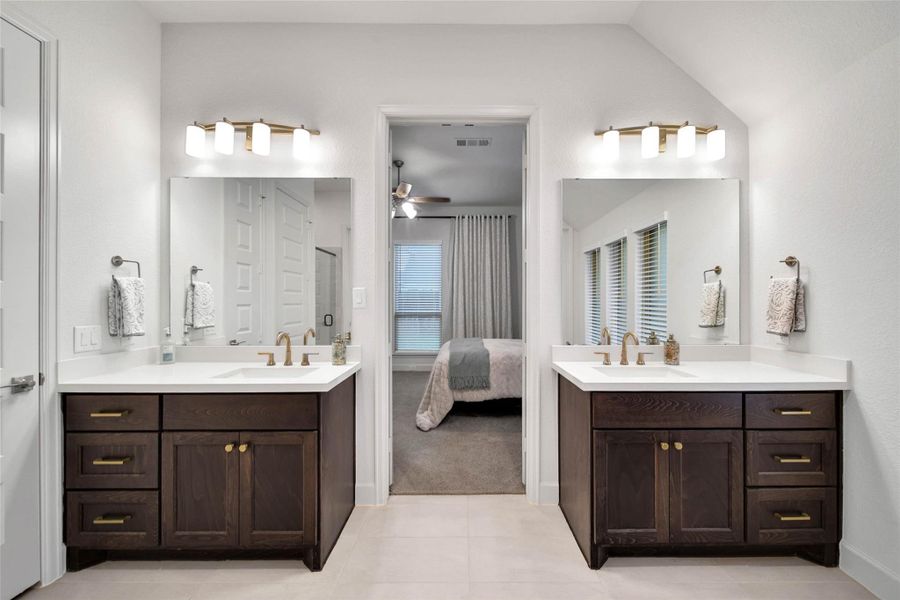 Double vanities make sharing a little easier.