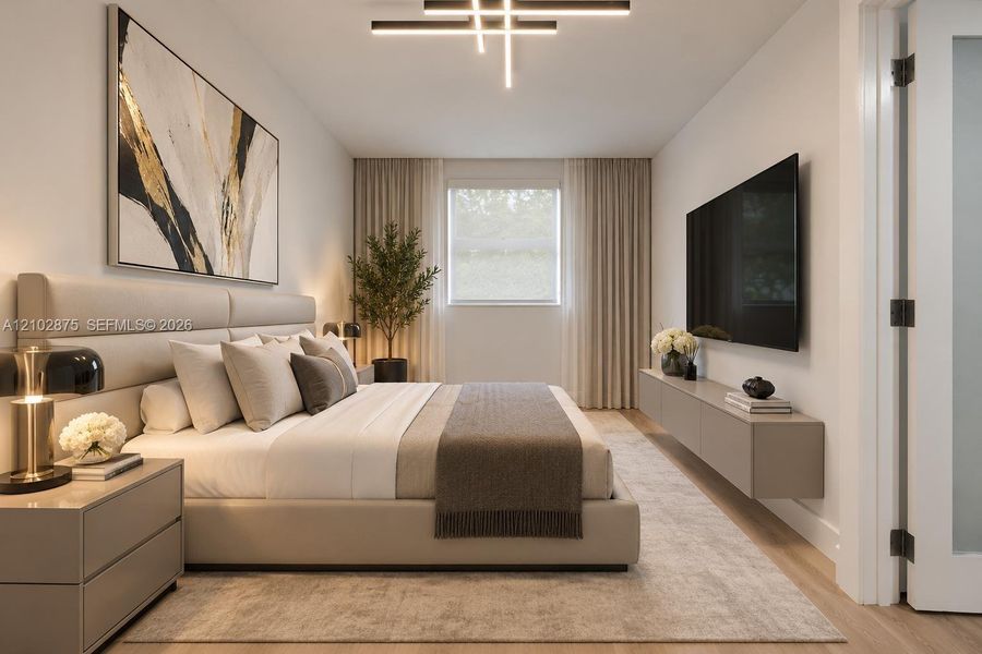 Furnished interior view inside a new home in , Miami Shores (Image 12). Furnished interior view inside a new home in , Miami Shores (Image 12).