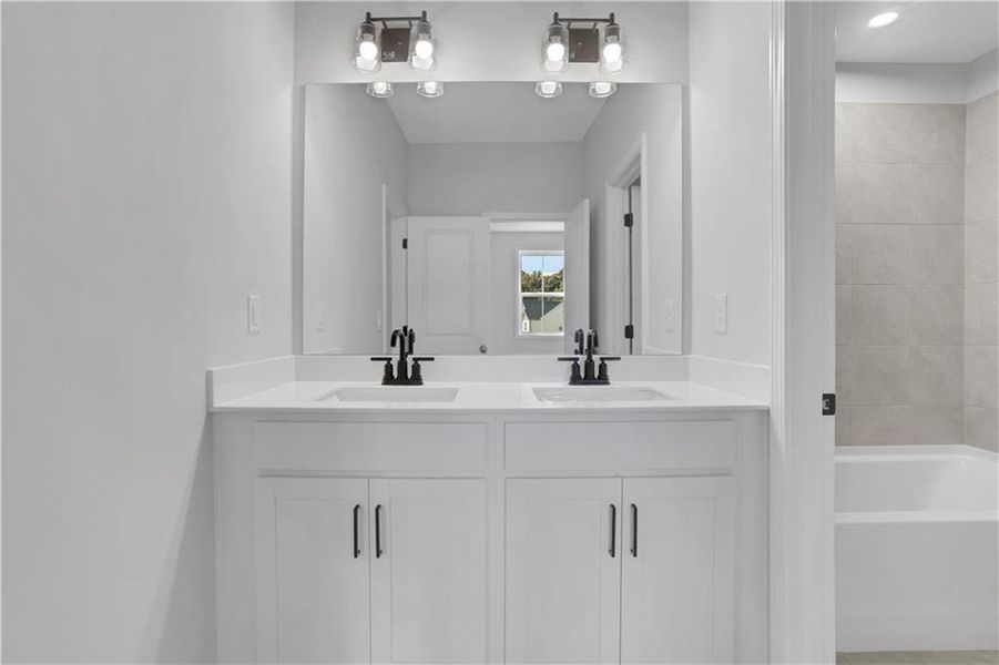 Close-up of interior finishes inside a home in The Paddocks at Doc Hughes, Buford (Image 18).