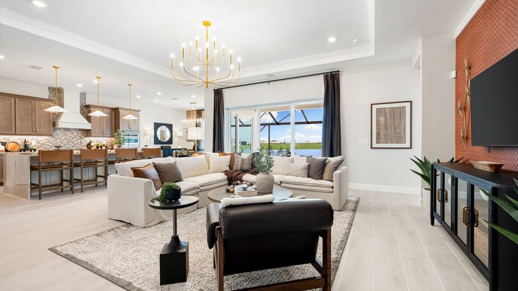 Representative furnished interior of a home built from the Cresta by Taylor Morrison in Skye Ranch Community Group Page, Sarasota (Image 7).