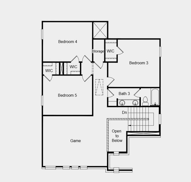 Second Floor Plan - Additional Highlights Include: gourmet kitchen, pop-up ceiling at primary and great room, outdoor gas drop, whole house blinds, tankless water heater, and all appliances included