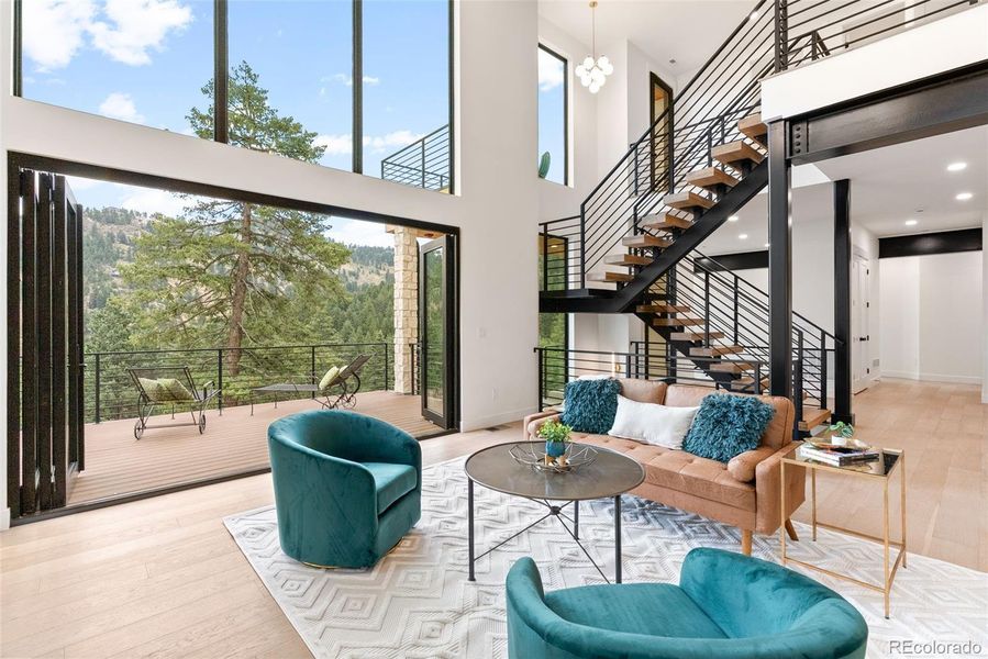 Furnished interior view inside a new home in , Evergreen (Image 17).