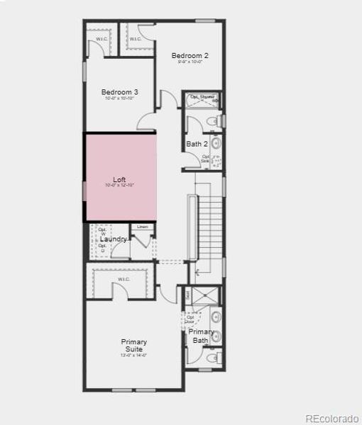 Additional highlights include: built-in appliance package, loft, and an additional sink in the second bathroom upstairs.