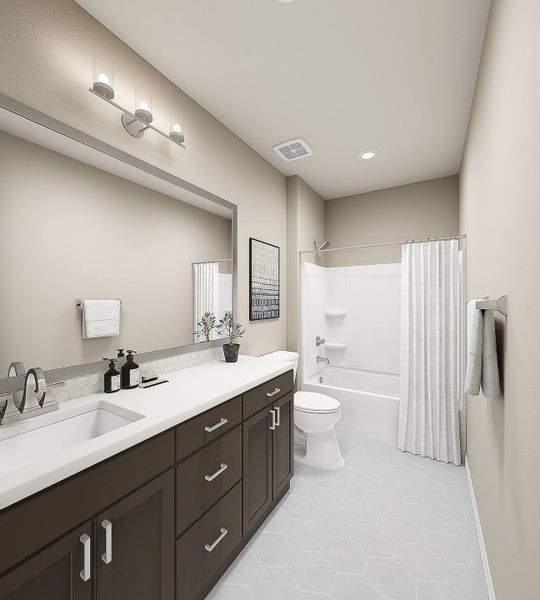 Representative furnished interior of a home built from the Viridian Plan 4004 by Tri Pointe Homes in Waterston Central, Gilbert (Image 25).